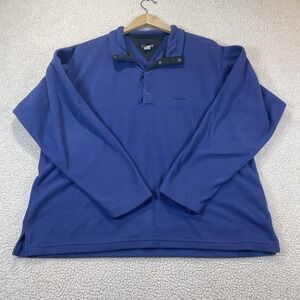Patagonia Synchilla Fleece Pullover Mens Medium Blue Snap-T Vintage USA Made